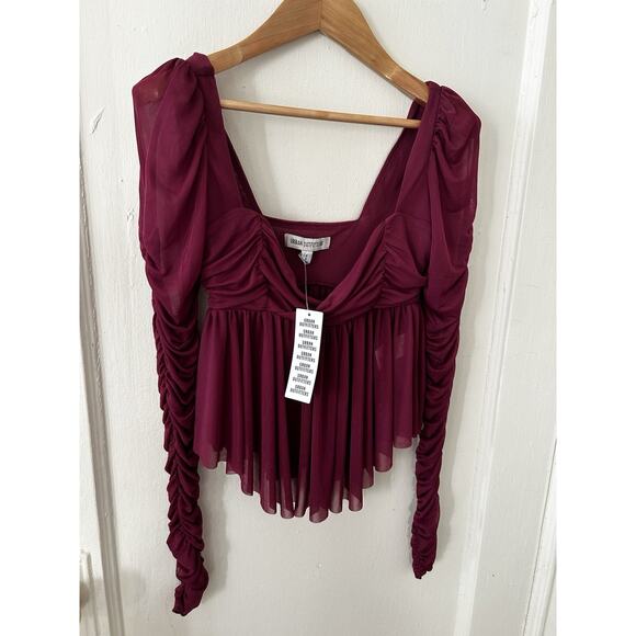 Urban Outfitters Carried Away Blouse Purple NWT | S - Picture 3 of 5